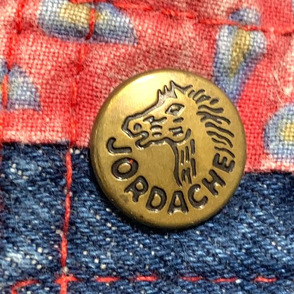 Vintage 1980's GIRLS KIDS Size 6X JORDACHE 2 Piece Jeans Vest Outfit Horse Head - Picture 9 of 12